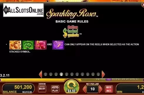 Action Stacked symbols screen 2