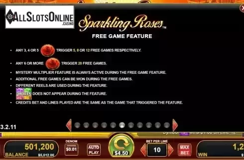 Free Game feature screen