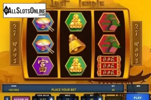 Screen 1. The Lost Temple from Zeus Play