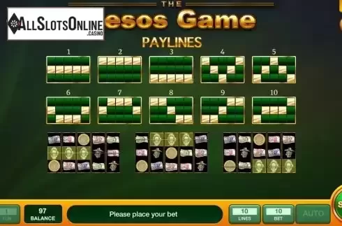 Pay Lines screen