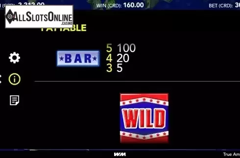 Paytable screen 3