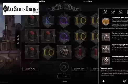 Features screen