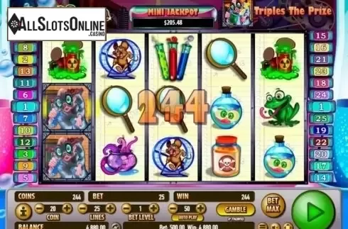 Win Screen. Weird Science from Habanero