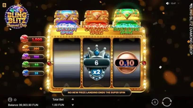 Bling Blitz Diamond Drop slot screenshot 
