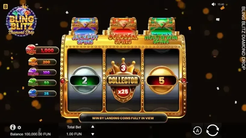 Bling Blitz Diamond Drop slot screenshot 