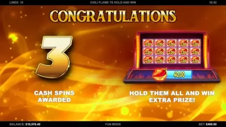 Chili Flame 7s Hold and Win slot screenshot 2