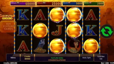 Cleopatras Pearls slot screenshot 2