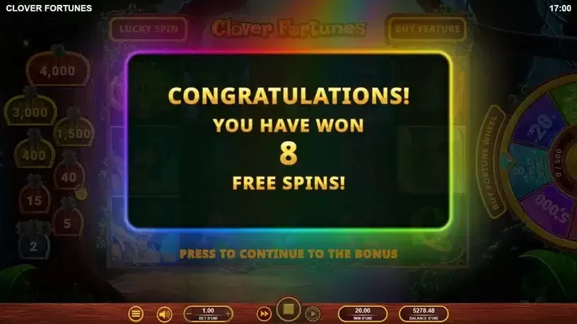 Clover Fortunes slot screenshot 4
