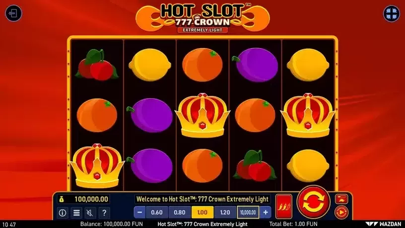 Hot Slot™: 777 Crown Extremely Light slot screenshot