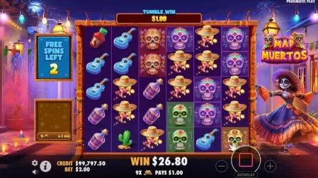 Mad Muertos slot screenshot 2