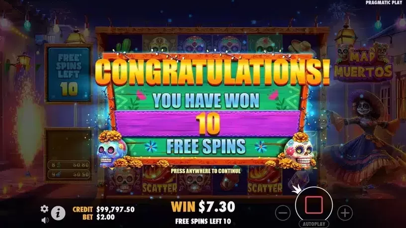 Mad Muertos slot screenshot 4