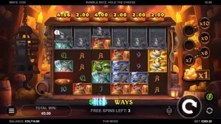 Rumble Ratz Hold the Cheese slot screenshot 3