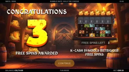 Rumble Ratz Hold the Cheese slot screenshot 2