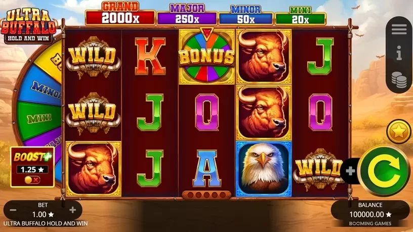 Ultra Buffalo Hold and Win slot screenshot 