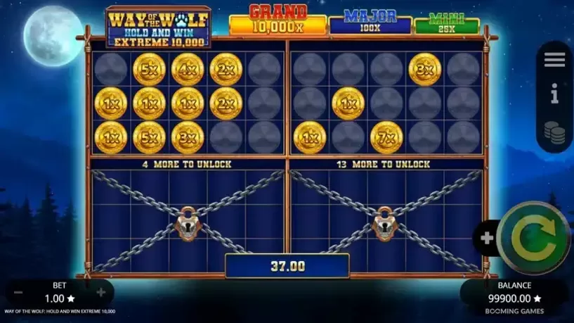 Way of the Wolf Hold and Win Extreme slot screenshot 