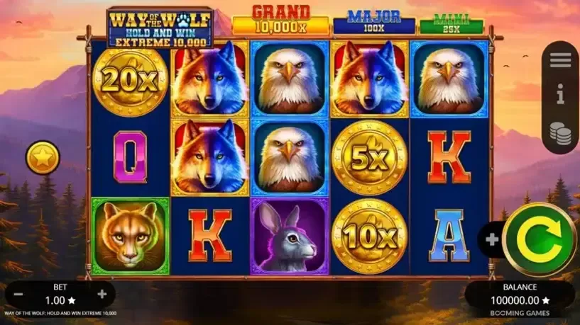 Way of the Wolf Hold and Win Extreme slot screenshot 