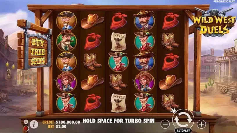 Wild West Duels slot screenshot 1