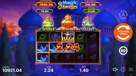 3 Magic Lamps: Hold and Win slot screenshot 3