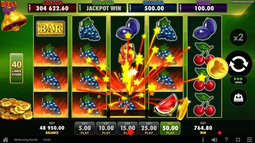 40 Burning Hot Bell Link slot screenshot 2
