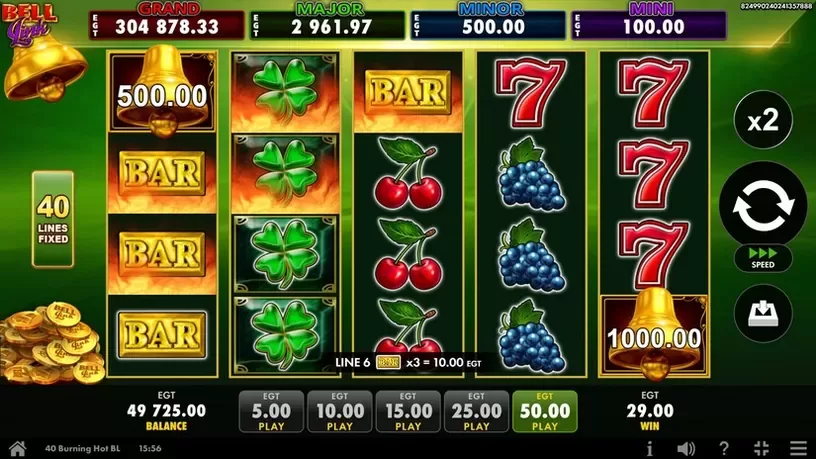 40 Burning Hot Bell Link slot screenshot 3