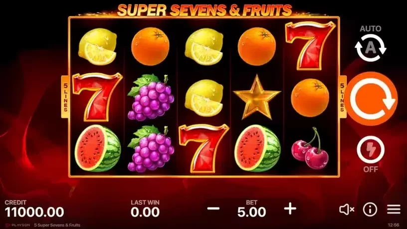 5 Super Sevens & Fruits slot screenshot 