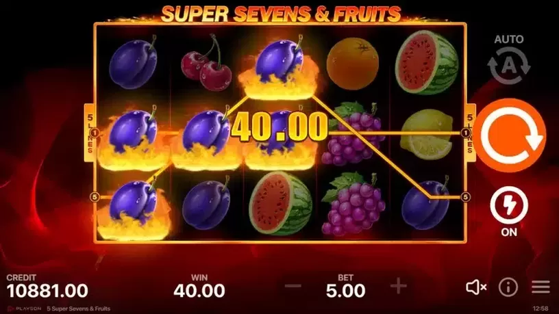 5 Super Sevens & Fruits slot screenshot 