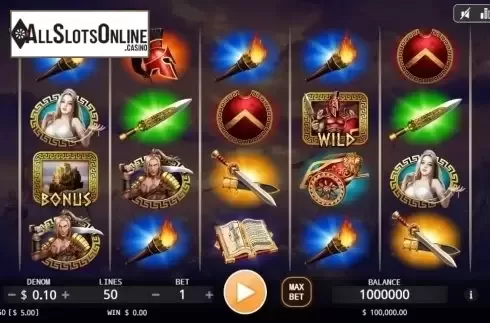 Reel screen. Ares God of War from KA Gaming