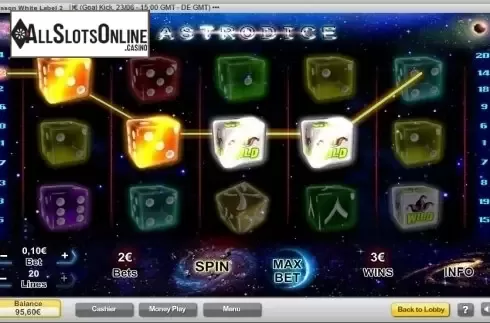 Screen 2. Astrodice from NeoGames