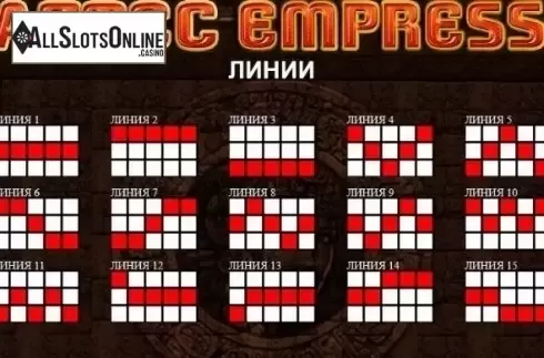 Paytable 1. Aztec Empress from Casino Technology