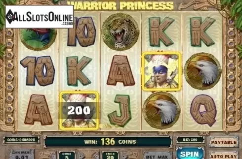 Screen 7. Aztec Warrior Princess from Play'n Go