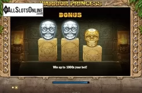 Screen 2. Aztec Warrior Princess from Play'n Go