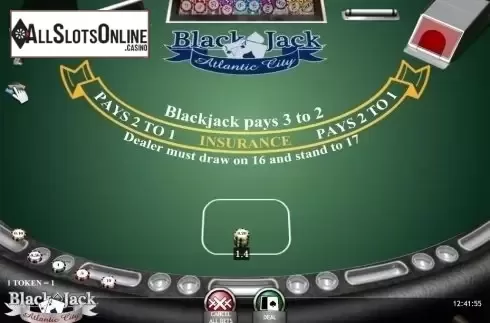 Game Screen. Blackjack Atlantic City (iSoftBet) from iSoftBet