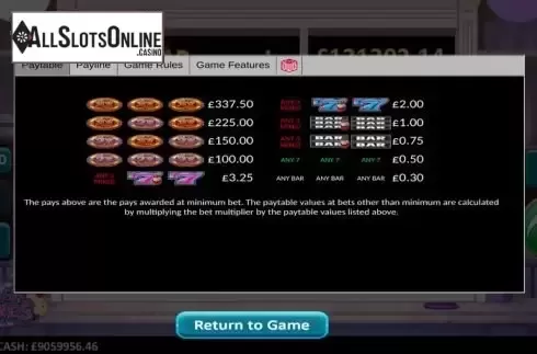 Pay Table