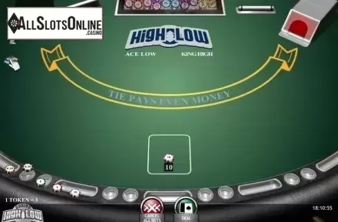 Game Screen. Casino High Low Poker (iSoftBet) from iSoftBet