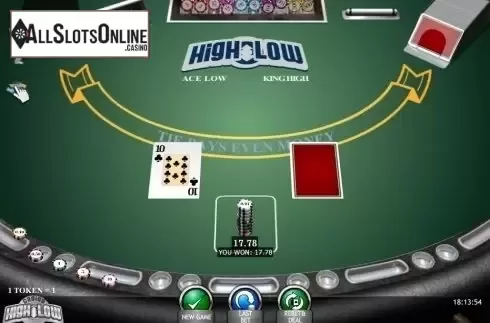 Game Screen. Casino High Low Poker (iSoftBet) from iSoftBet
