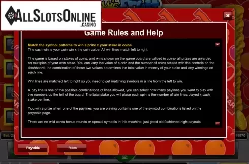 Screen3. Classic Fruit from 1X2gaming