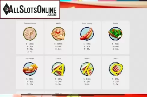 Paytable. Cook-Off Champ from Maverick