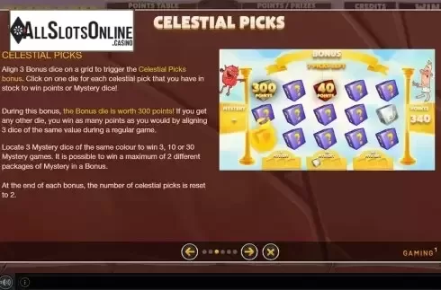 Paytable 3. Devilish Dice from GAMING1