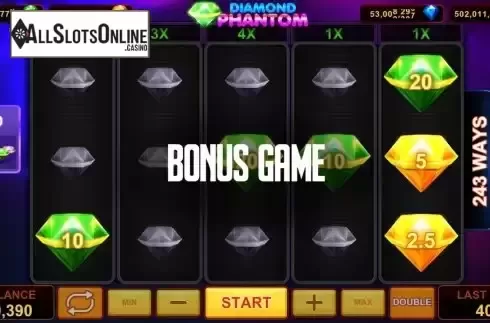 Bonus Game screen