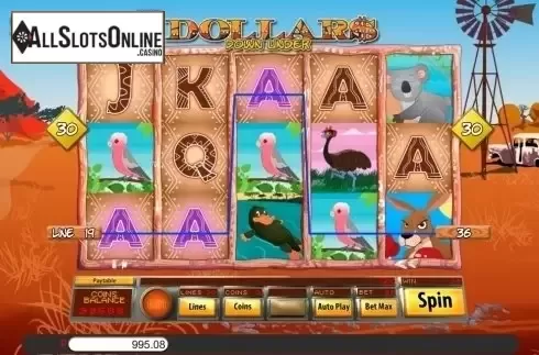 Win Screen 2. Dollars Down Under from Genii