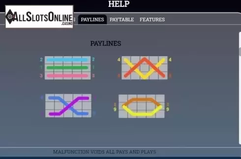 Paytable screen 2. Dragon's Cave (Arrows Edge) from Arrows Edge