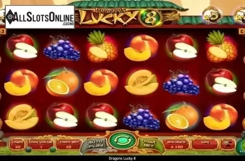 Reel Screen. Dragons Lucky 8 from Wazdan