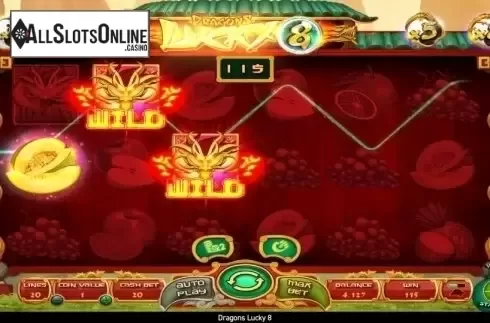 Win Screen 3. Dragons Lucky 8 from Wazdan