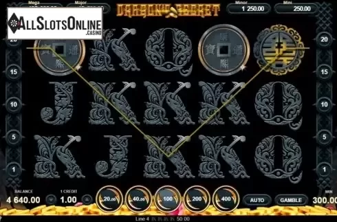 Win Screen 1. Dragon's Secret (Gamzix) from Gamzix