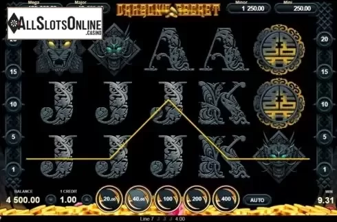 Win Screen 2. Dragon's Secret (Gamzix) from Gamzix