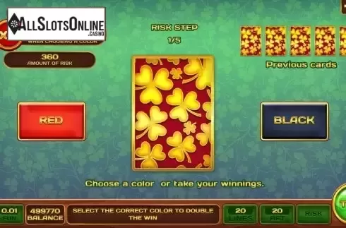 Risk Game screen