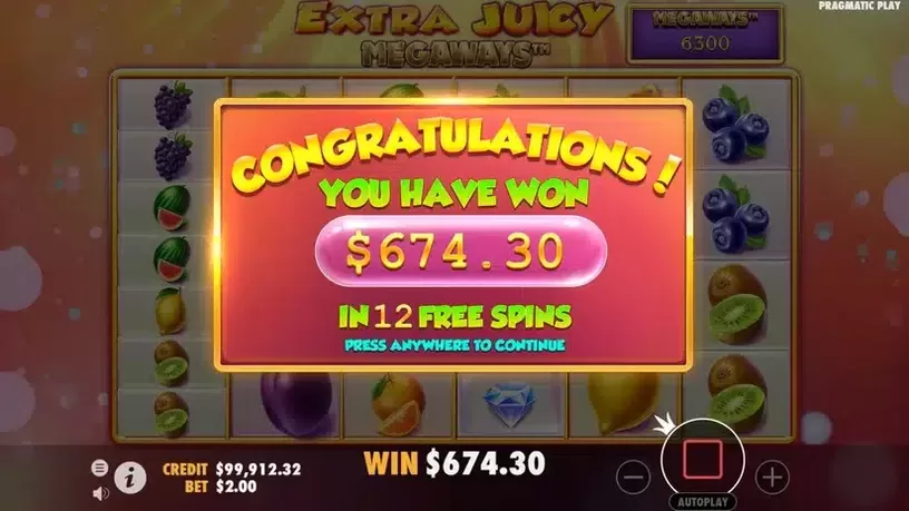 Extra Juicy Megaways slot screenshot 