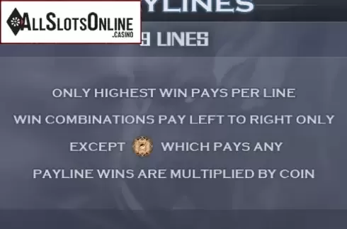 Paytable. Feng Shen from AllWaySpin