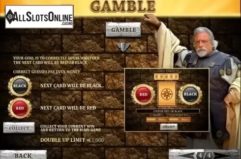 Paytable 4. Gladiator JP from Playtech