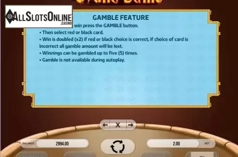 Paytable 4. Grand Sumo from Fugaso